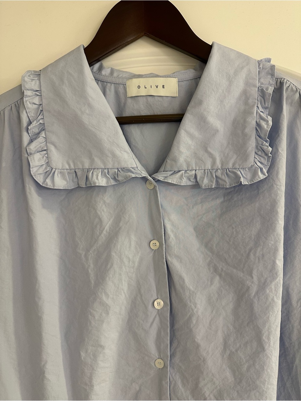 OLIVE CLOTHING Leah Frill Neck Blouse - Picture 4 of 6